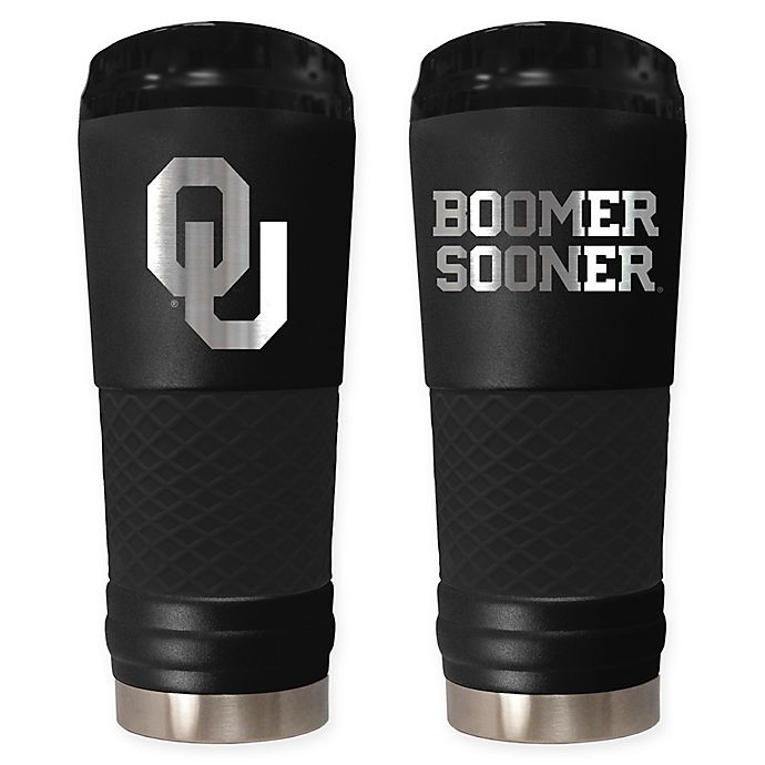 slide 1 of 1, NCAA University of Oklahoma Powder Coated Stealth Draft Tumbler, 24 oz