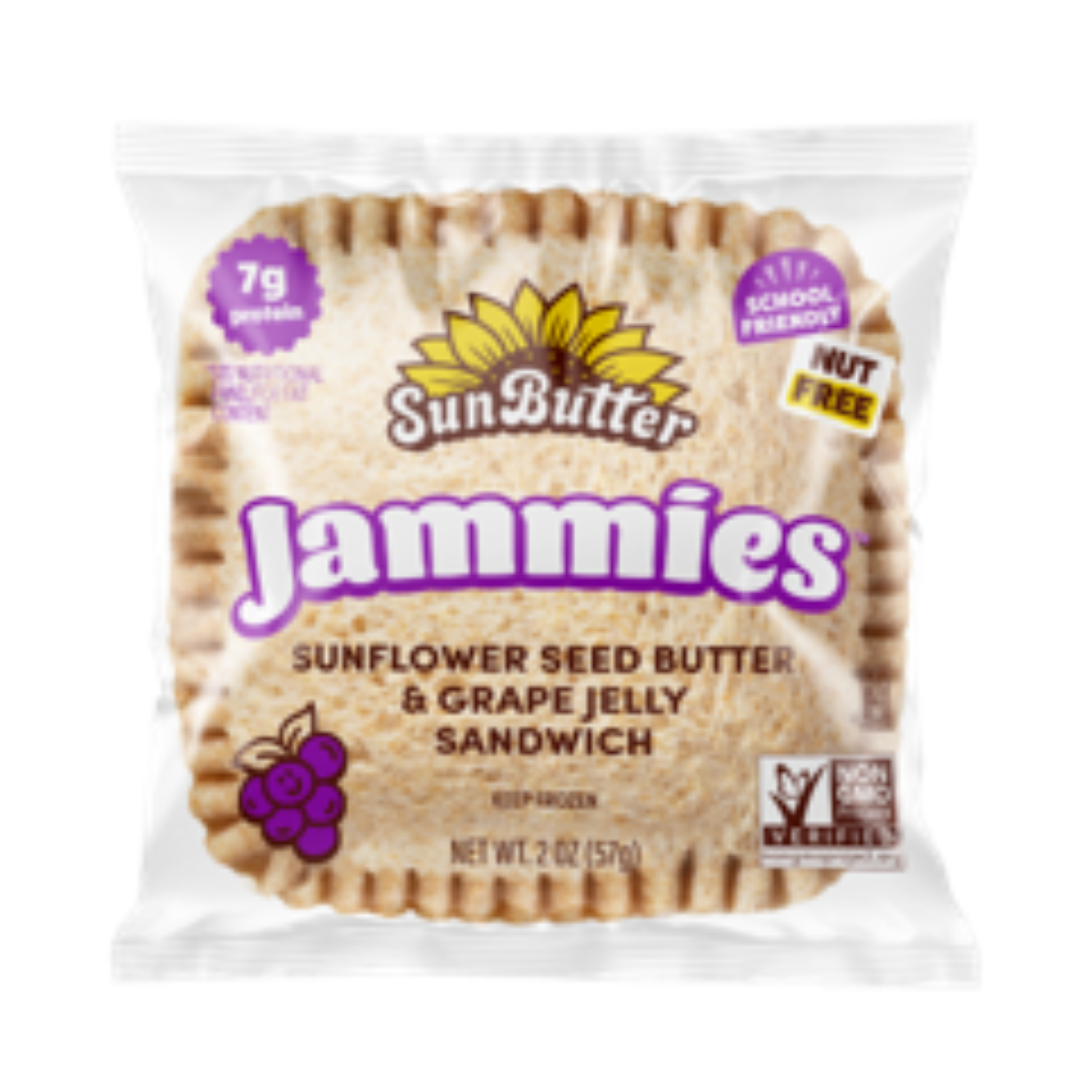 slide 4 of 5, SunButter Jammies Sunflower Seed Butter and Grape Jelly Sandwich 8 Oz, 4 ct