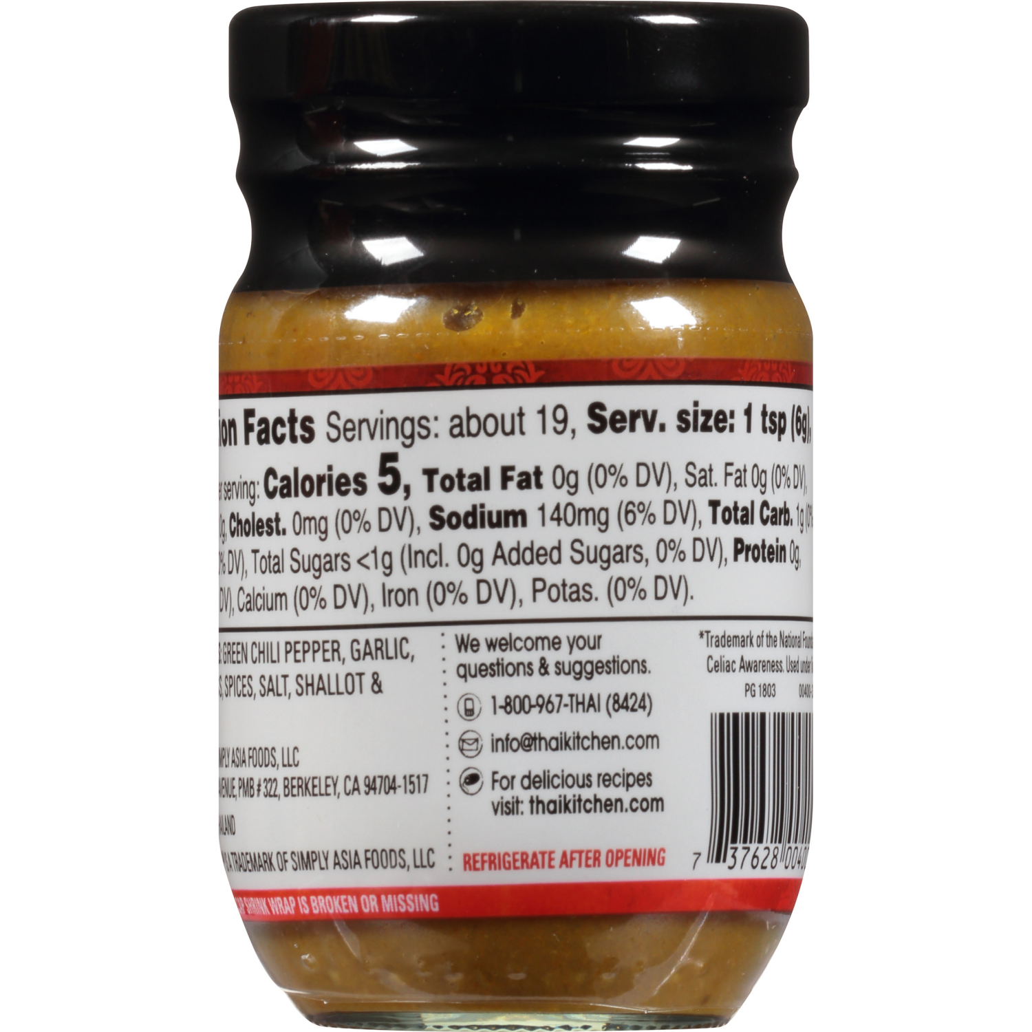 slide 4 of 6, Thai Kitchen Gluten Free Green Curry Paste, 4.0 oz, 4 oz