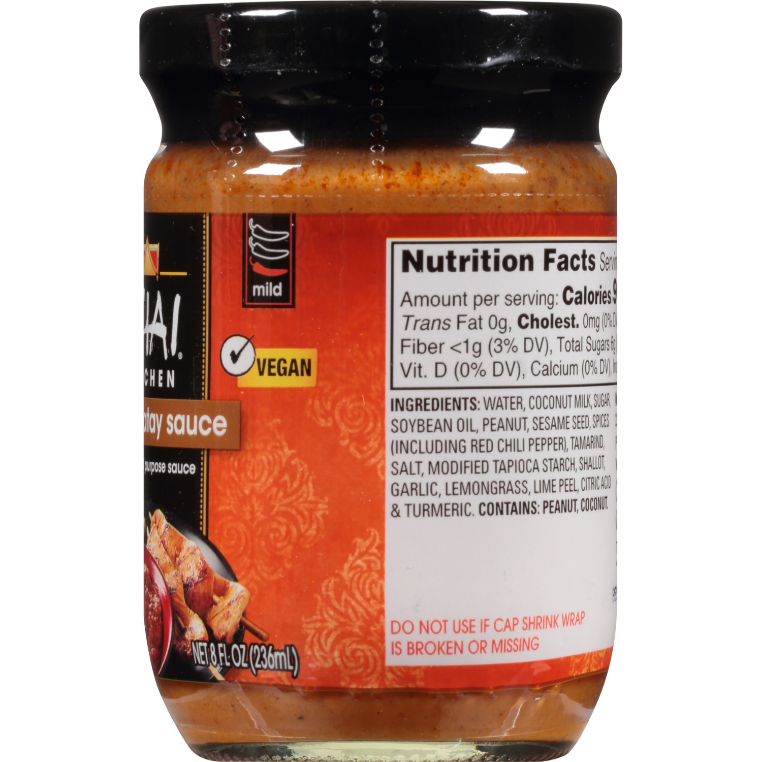 slide 5 of 6, Thai Kitchen Gluten Free Peanut Satay Sauce, 8 fl oz, 8 fl oz