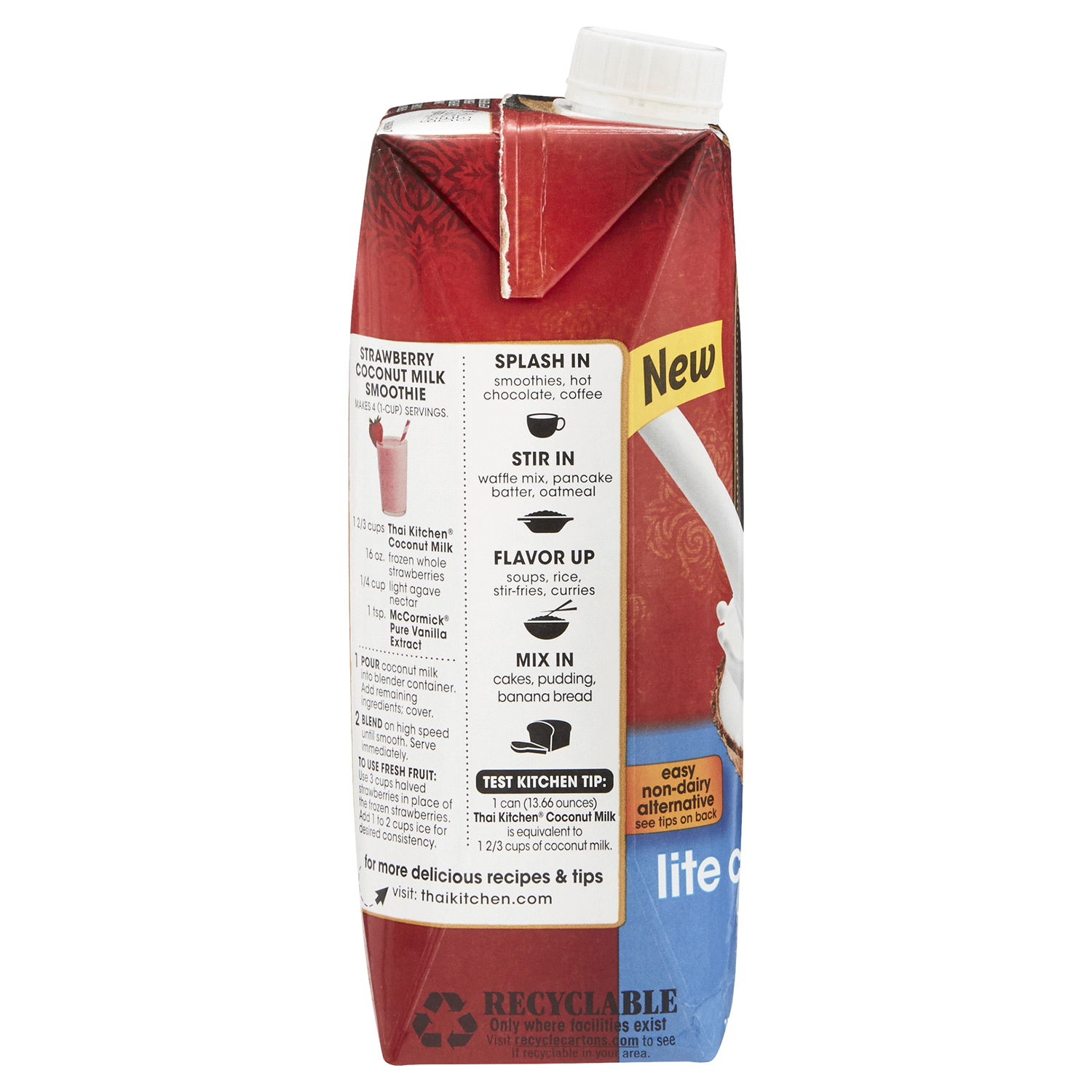 slide 2 of 3, Thai Kitchen Unsweetened Lite Coconut Milk, 25.36 fl oz