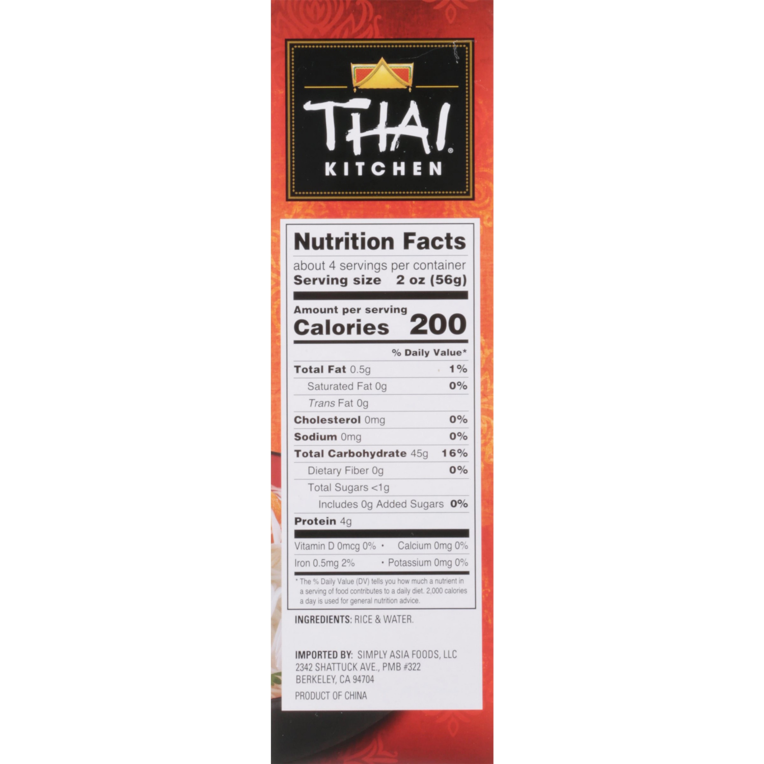 slide 5 of 8, Thai Kitchen Thin Rice Noodles, 8.8 oz