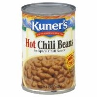 slide 1 of 1, Kuner's Hot Chili Beans in Spicy Chili Sauce, 15 oz