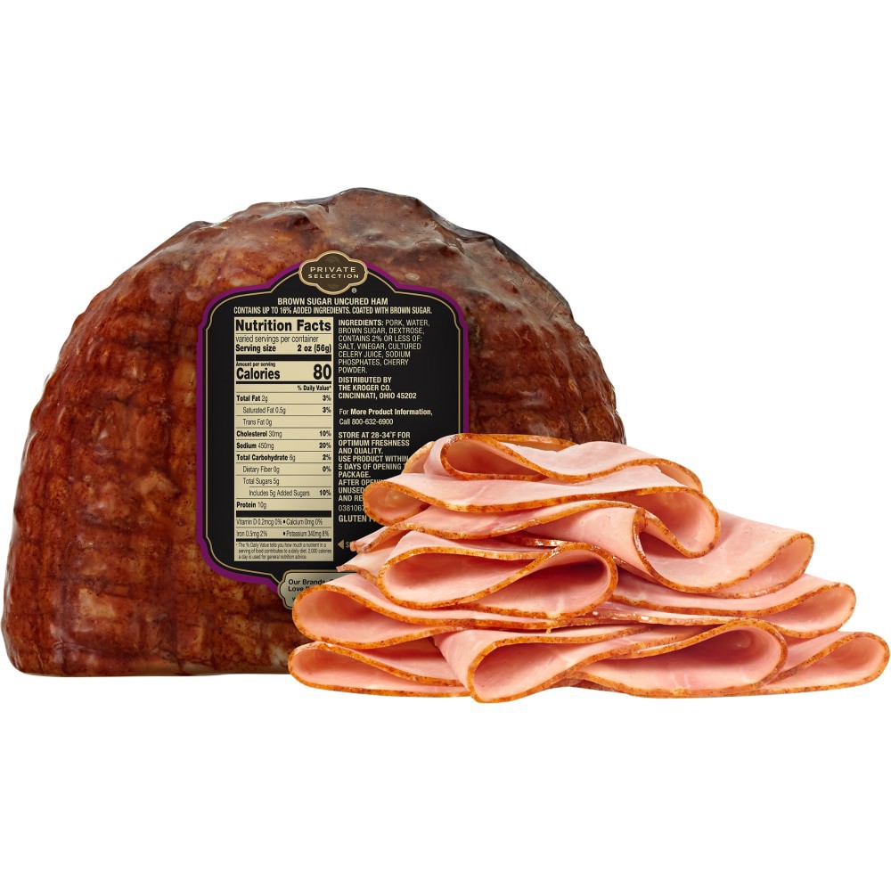 slide 2 of 3, Private Selection Brown Sugar Ham, per lb