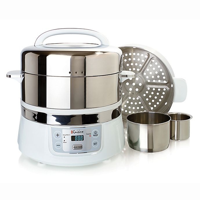 slide 2 of 4, Euro Cuisine Stainless Steel Food Steamer, 1 ct