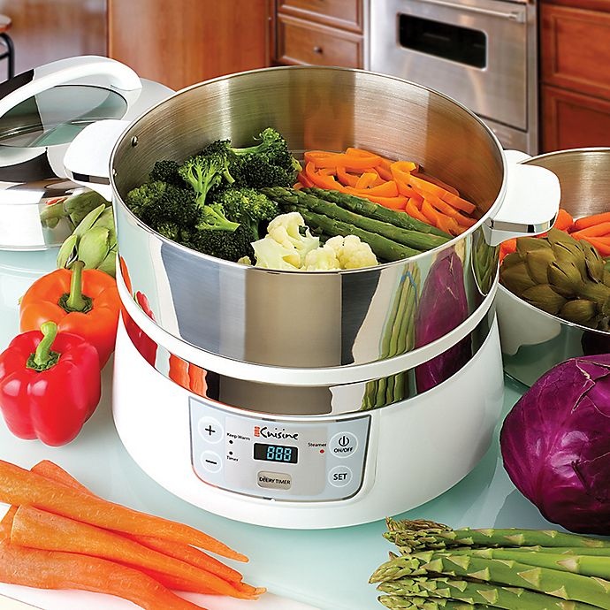 slide 3 of 4, Euro Cuisine Stainless Steel Food Steamer, 1 ct