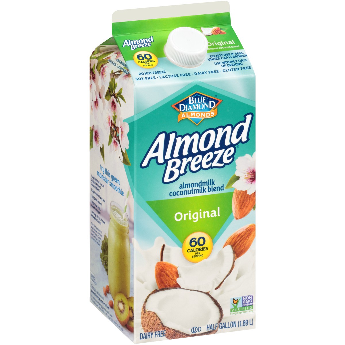 slide 2 of 9, Almond Breeze Blue Diamond Almond Breeze Original Almondmilk Coconutmilk Blend 0.5 gal. Carton, 1.89 liter