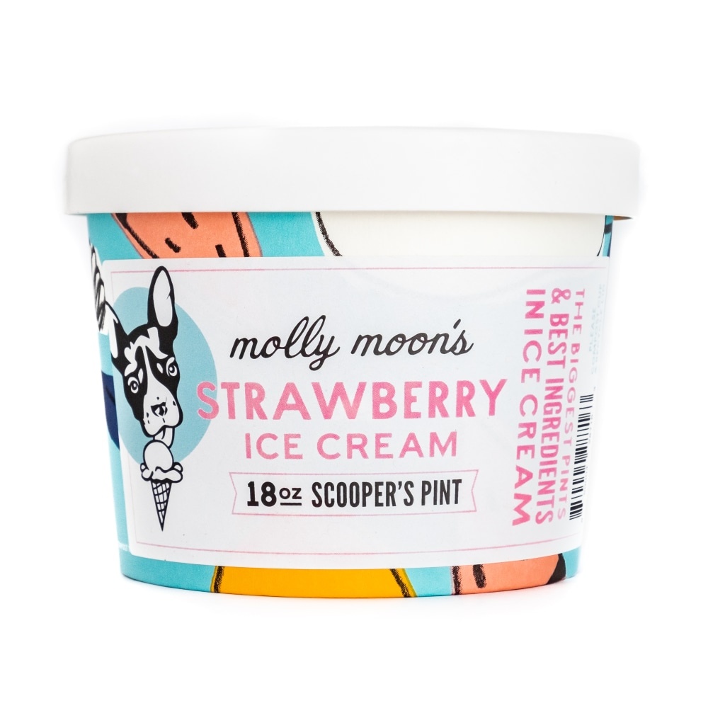 slide 1 of 1, Molly Moon's Strawberry Ice Cream, 18 oz