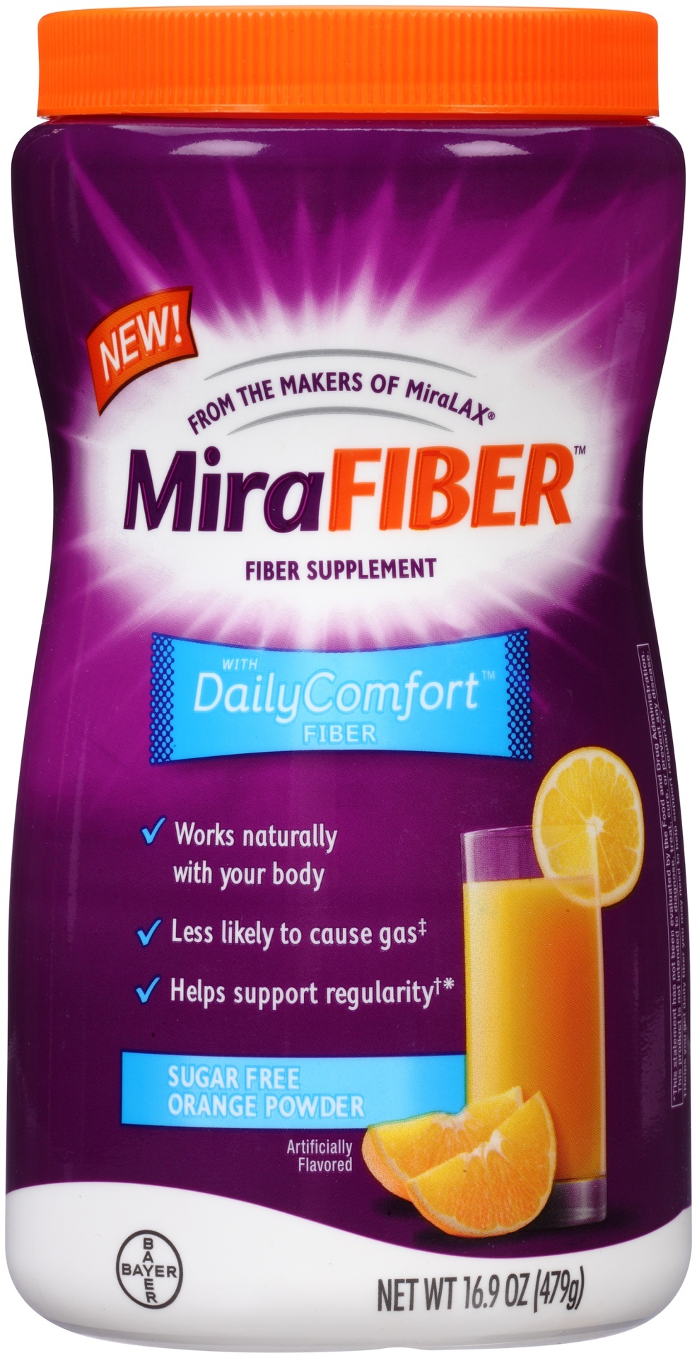 slide 1 of 1, Mira Fiber DailyComfort Fiber Supplement, 16.9 oz