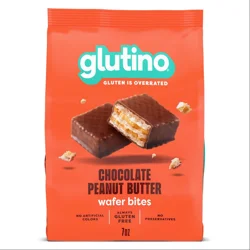 Glutino Chocolate Peanut Butter Wafer Bites, Gluten Free Wafer Cookies, 7 oz.