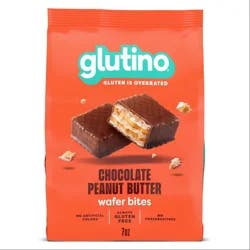Glutino Chocolate Peanut Butter Wafer Bites, Gluten Free Wafer Cookies, 7 oz.