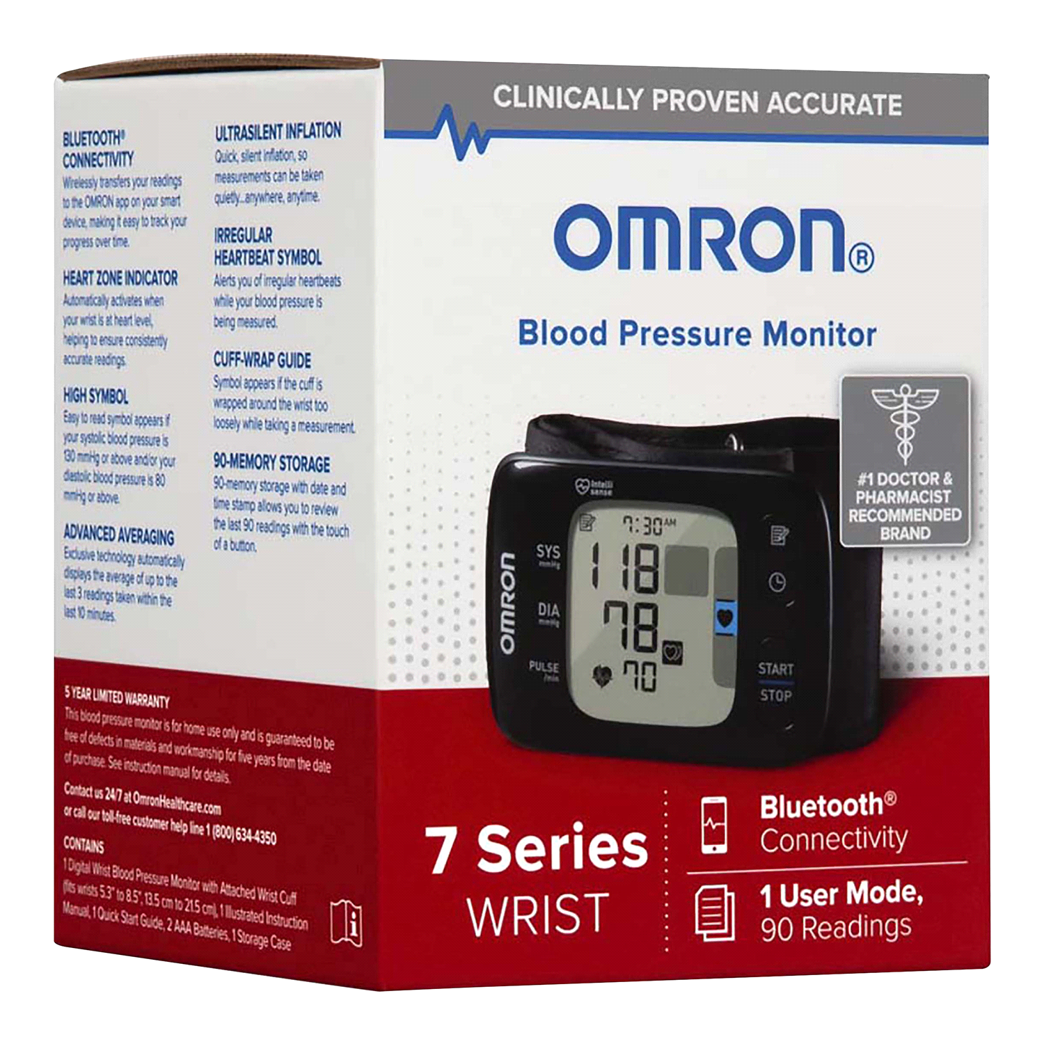 slide 2 of 2, Omron 7 Series Wrist Blood Pressure Monitor 1 ea, 1 ct