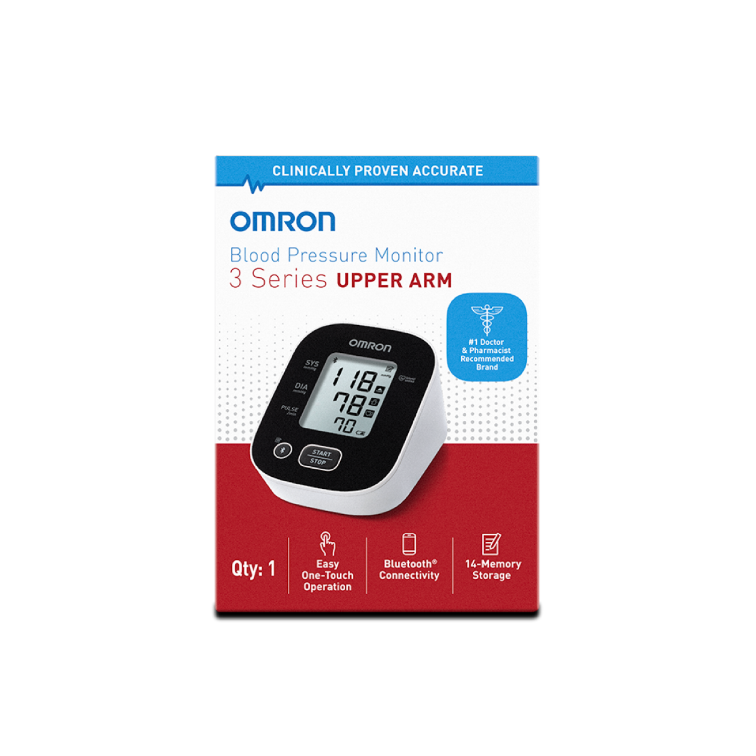 slide 1 of 1, Omron Series 3 Upper Arm Blood Pressure Monitor with Bluetooth, 1 ct