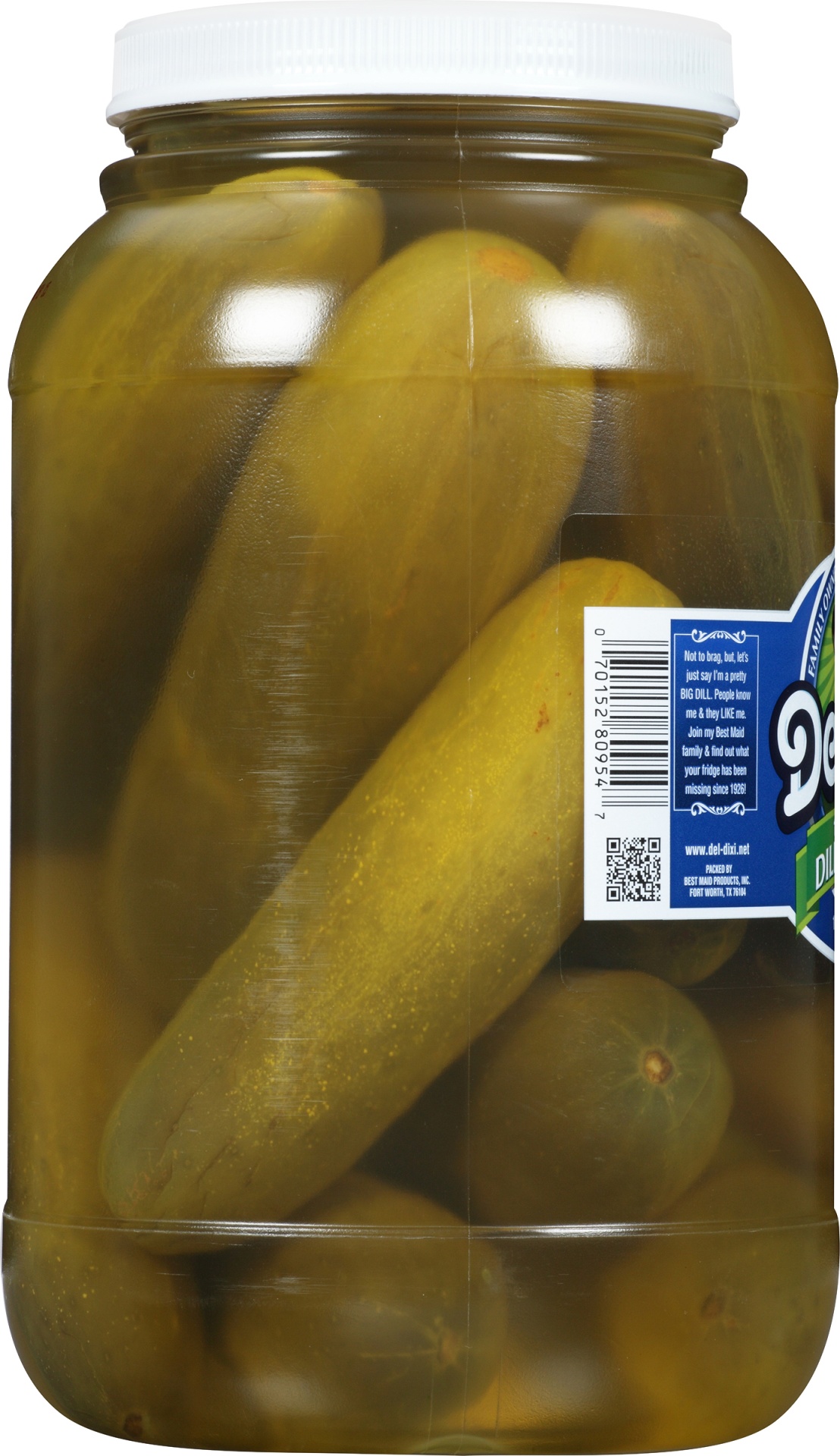 slide 2 of 5, Del-Dixi Del Dixi Dill Pickles 12-16 Count 1 Gal. Plastic Jar, 1 gal