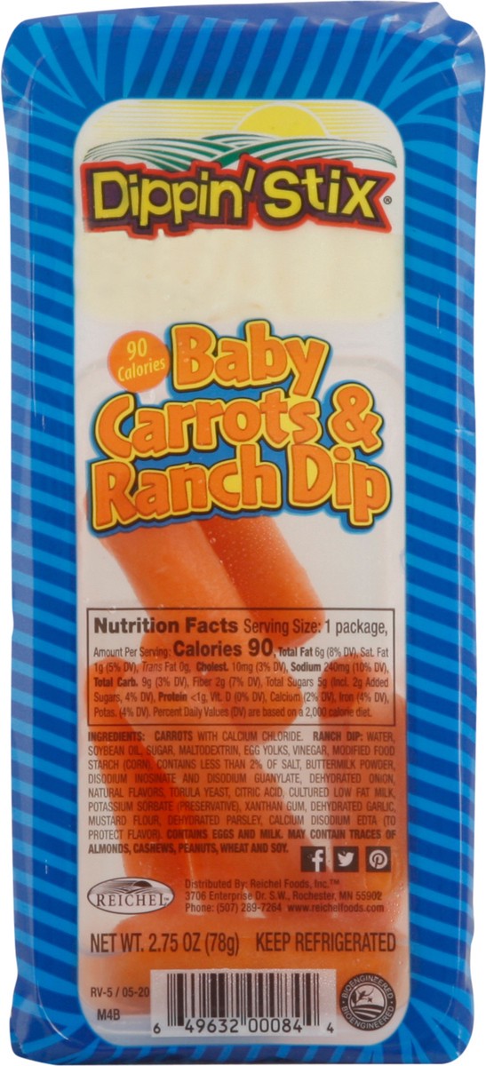 slide 6 of 9, Dippin'Stix Dippin' Stix Baby Carrots & Ranch Dip, 2.75oz, 2.75 oz