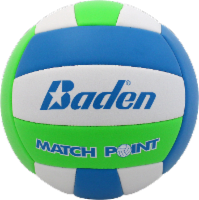 slide 1 of 1, Baden Match Point Volleyball - Blue/Green/White, 1 ct