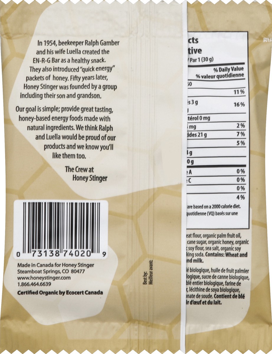 slide 6 of 6, Honey Stinger Energy Bar, Honey Waffle Flavor, 1 oz