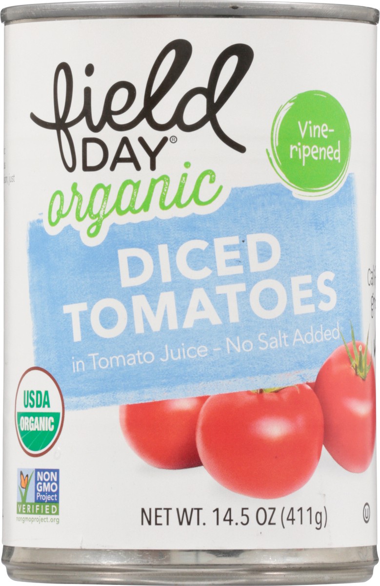 slide 14 of 14, Field Day Diced Organic Tomatoes 14.5 oz, 14.5 oz