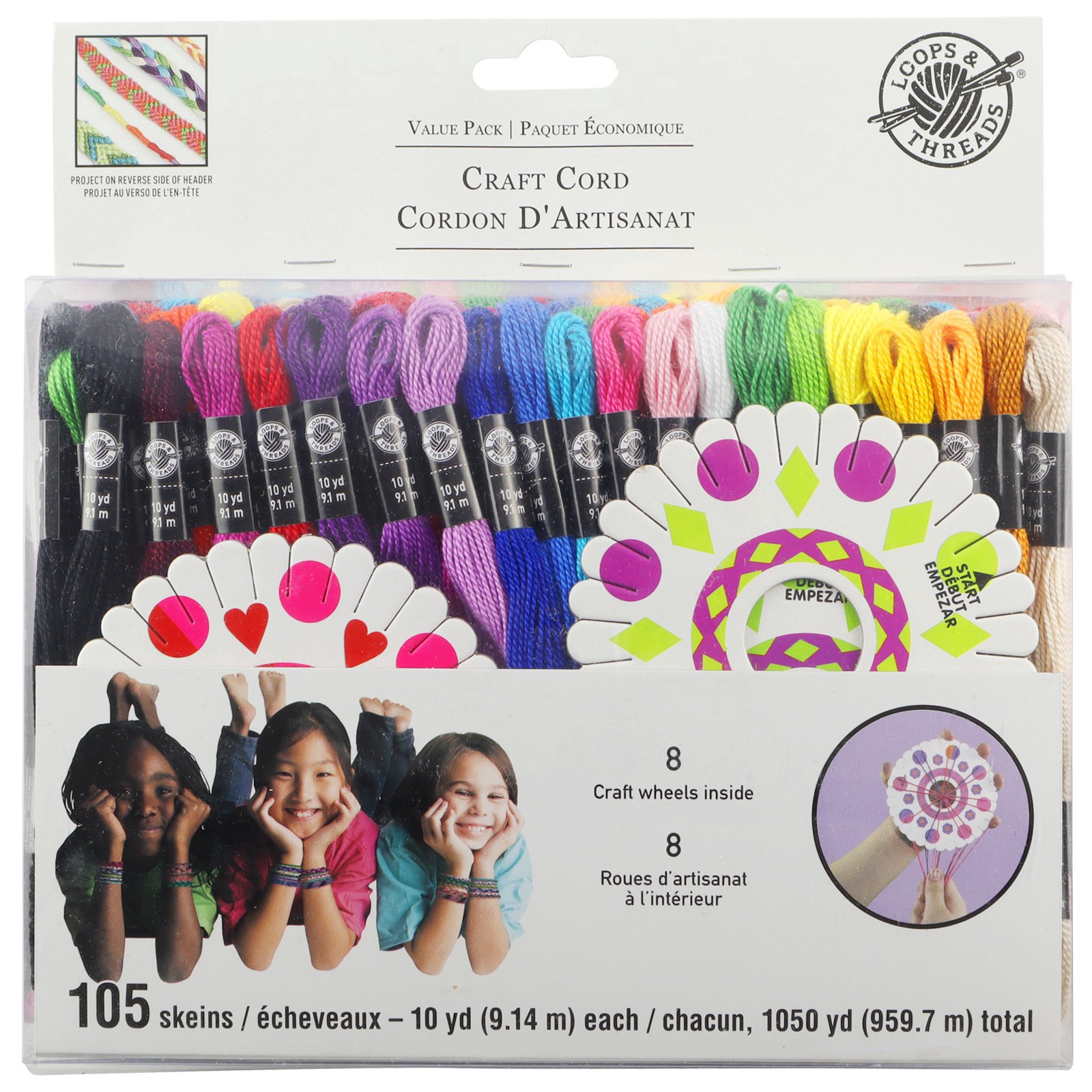 slide 3 of 5, Craft Cord Value Pack By Loops & Threads, 105ct., 105 ct