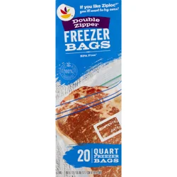 Giant Reclosable with Double Zipper Quart Freezer Bags