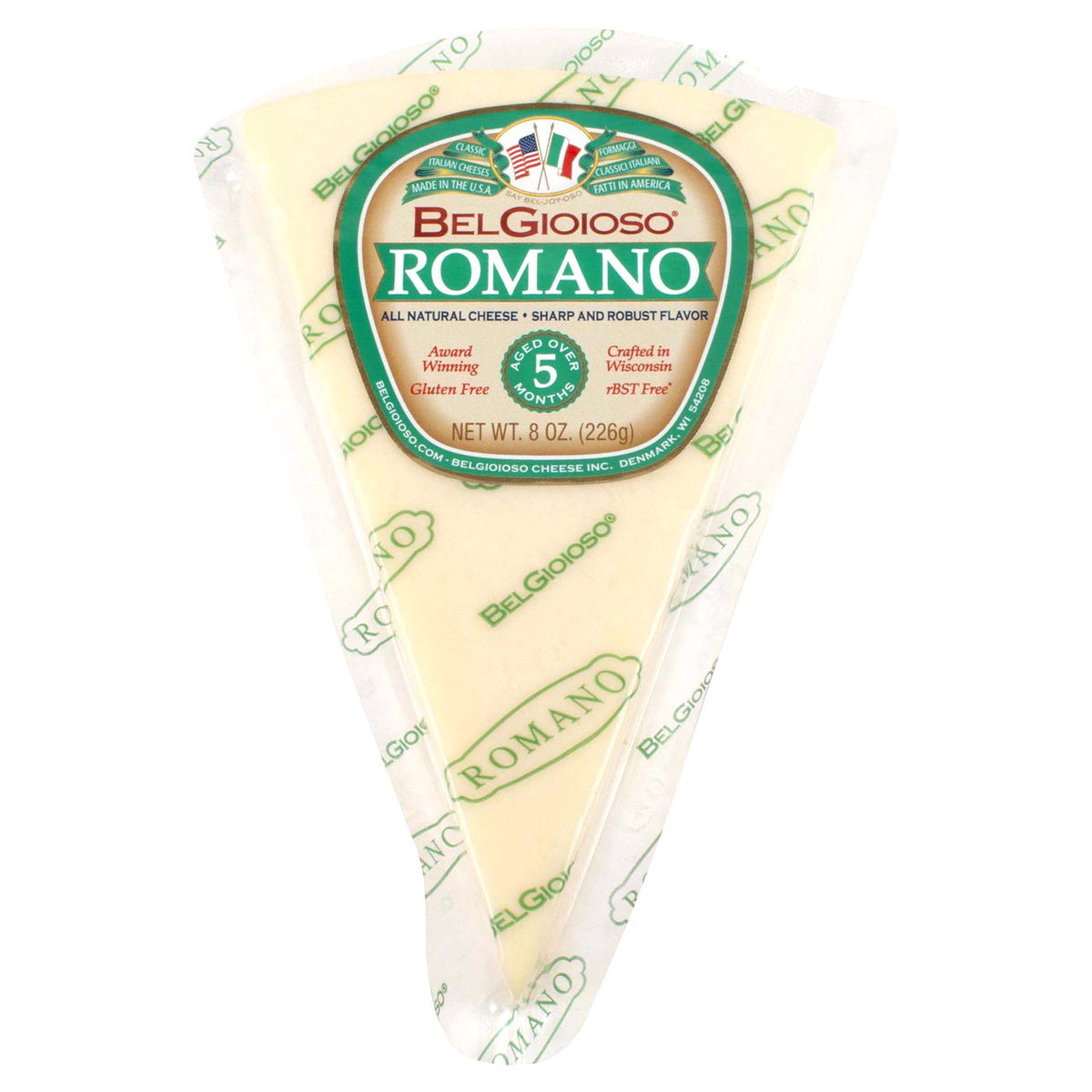 slide 1 of 2, BelGioioso Romano Cheese 8 oz, 8 oz