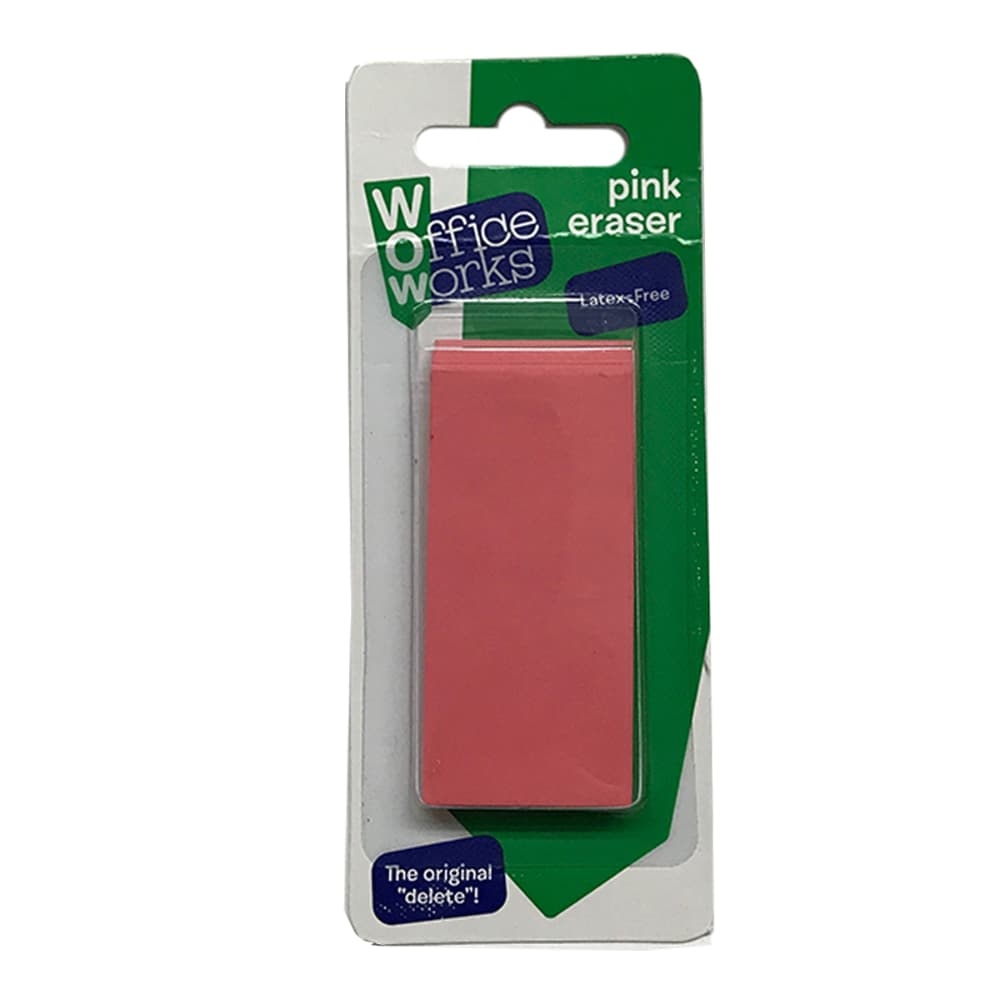 slide 1 of 1, Officeworks Soft Pink Eraser, 1 ct