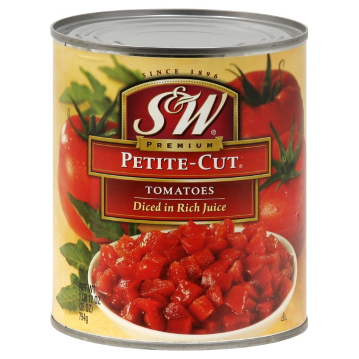 slide 1 of 1, Del Monte Petite-Cut Premium Tomatoes 28 oz, 