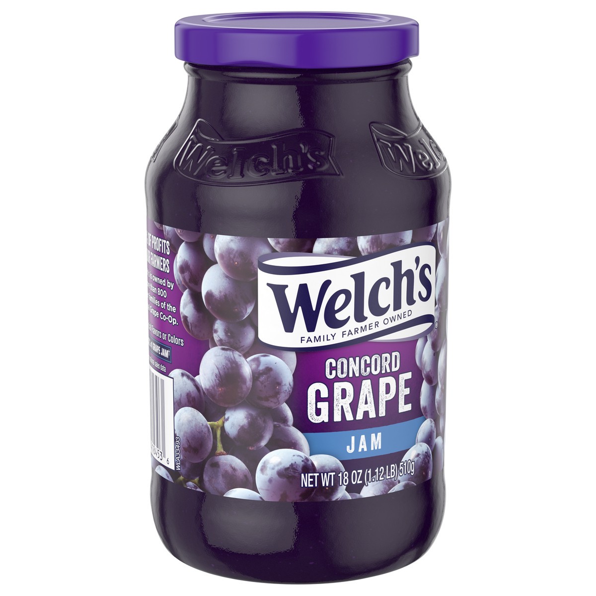 slide 3 of 5, Welch's Concord Grape Jam, 18 oz Jar, 18 oz