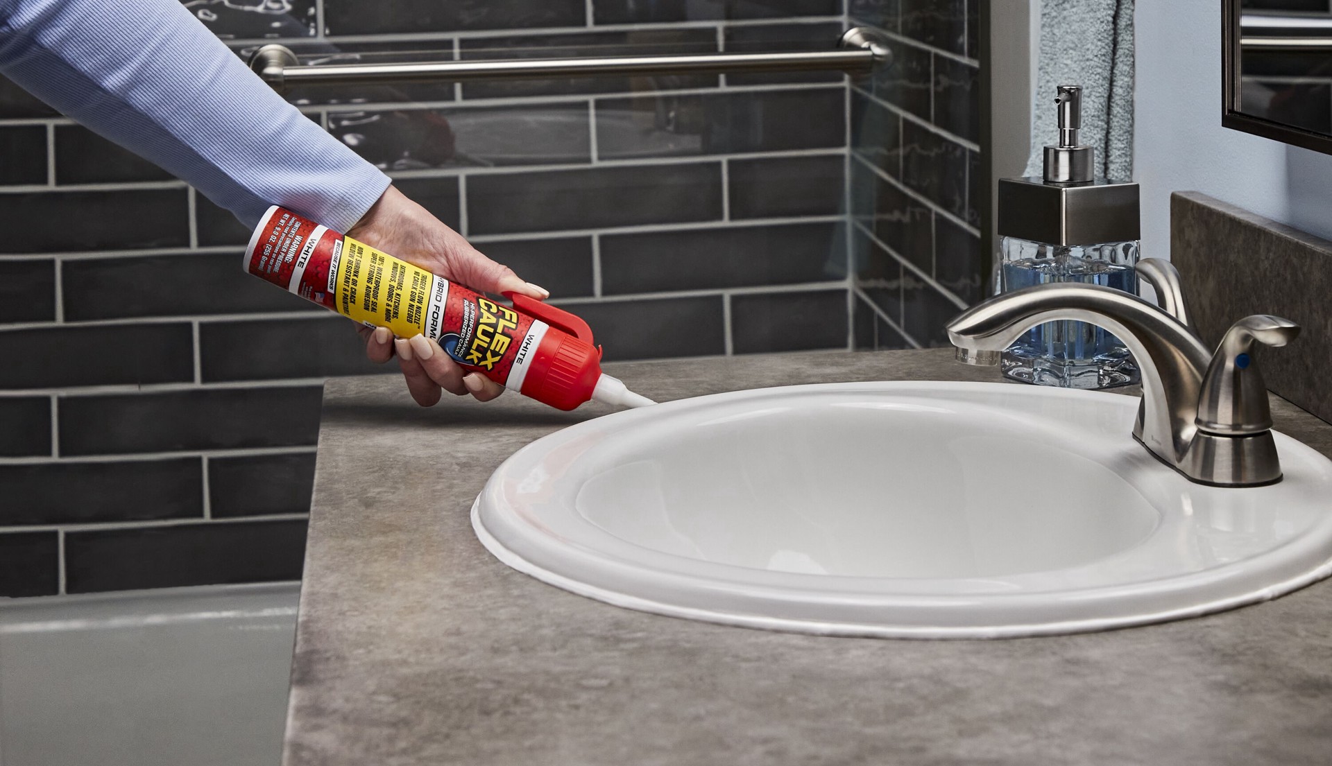 slide 3 of 6, Flex Shot Flex Caulk 9-oz White Paintable Advanced Sealant Caulk, 9 oz