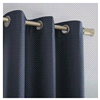 slide 3 of 5, Sun Zero Doret Blackout Panel Pair Navy 74x84", 1 ct