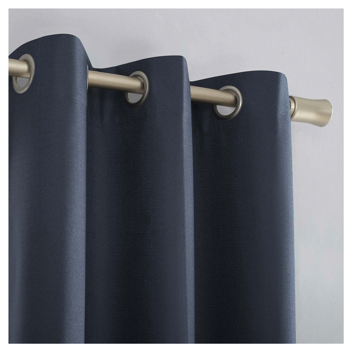 slide 2 of 5, Sun Zero Doret Blackout Panel Pair Navy 74x84", 1 ct