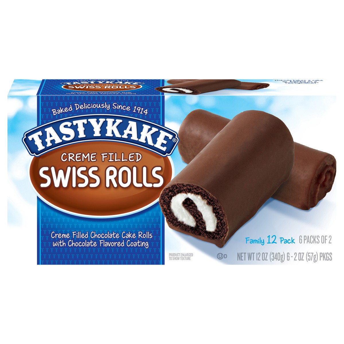 slide 12 of 14, Tastykake Creme Filled Swiss Rolls Family 12 Pack 12 Pack 6 ea, 6 ct