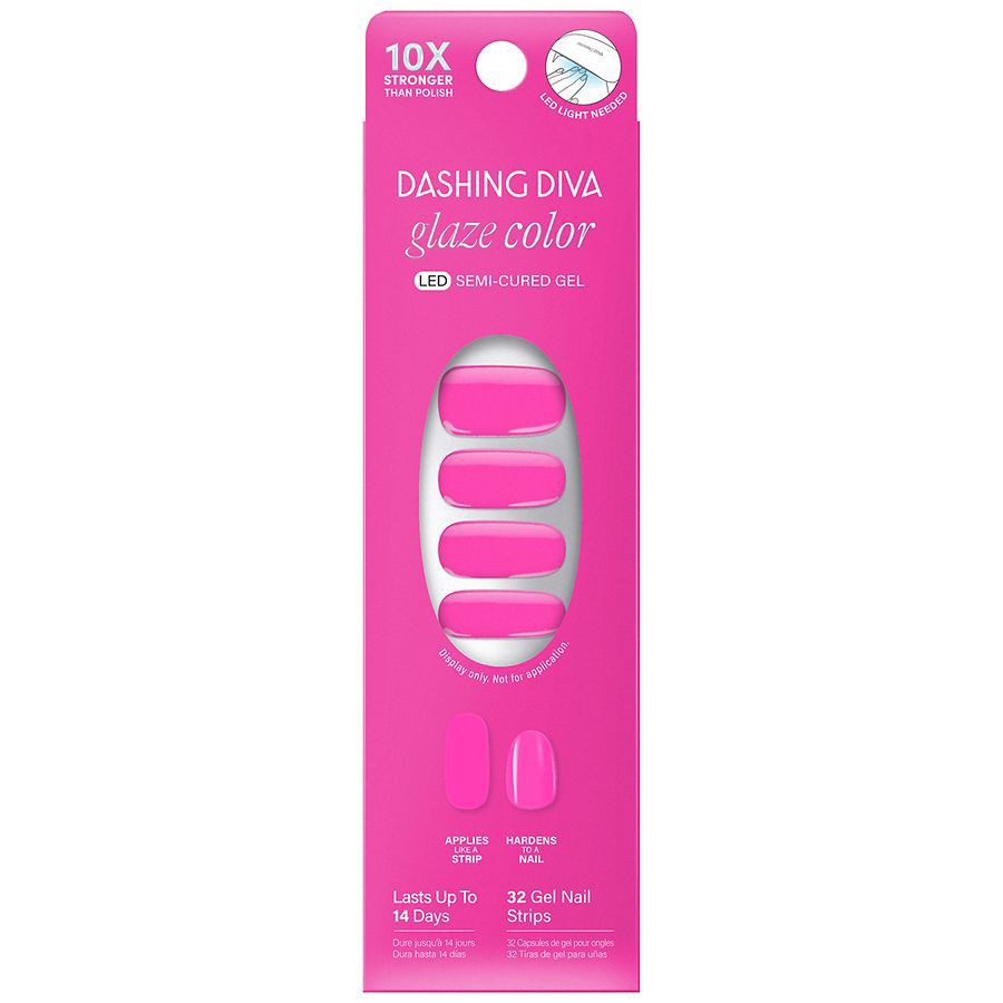 slide 1 of 5, Dashing Diva Glaze Color Gel Nail Strips, 1 ct