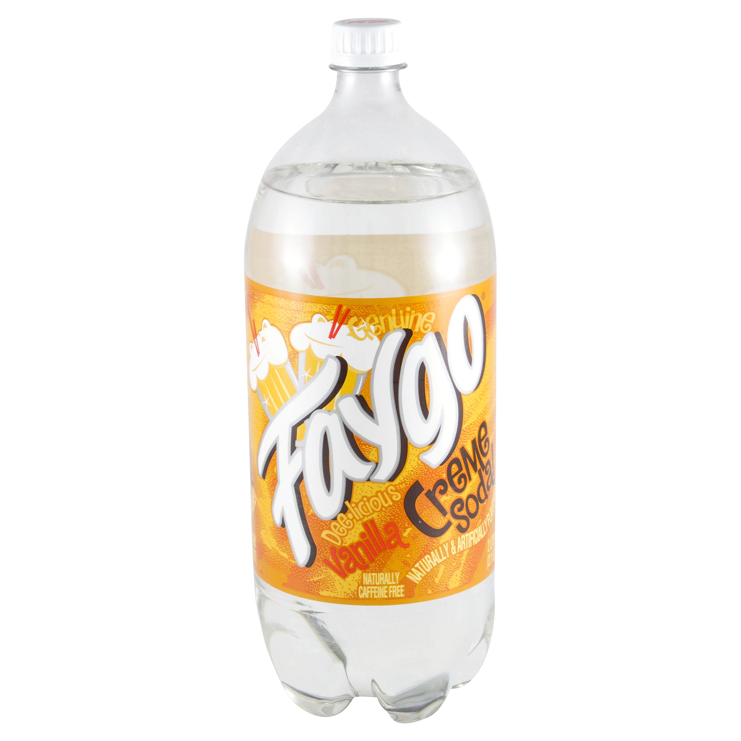slide 1 of 3, Faygo Vanilla Creme Soda 2 l, 67.6 fl oz