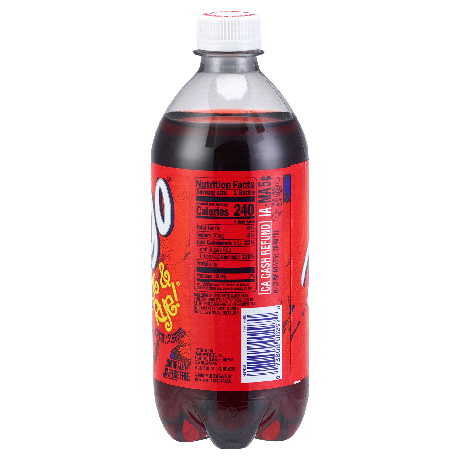 slide 2 of 2, Faygo Rock n Rye Soda Bottle - 20 fl oz, 20 fl oz