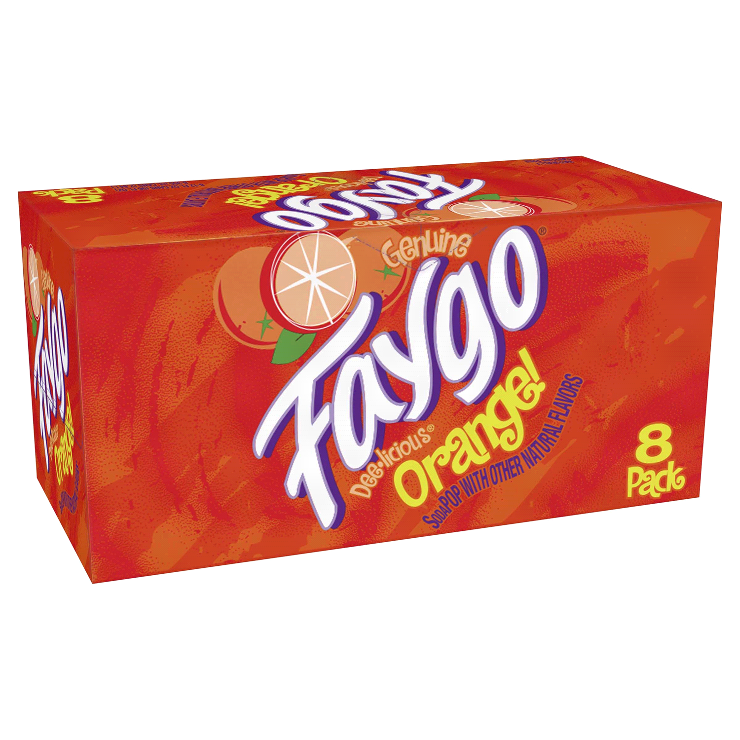 slide 1 of 3, Faygo Orange Soda Pop 8 - 12 fl oz Cans, 8 ct; 12 oz