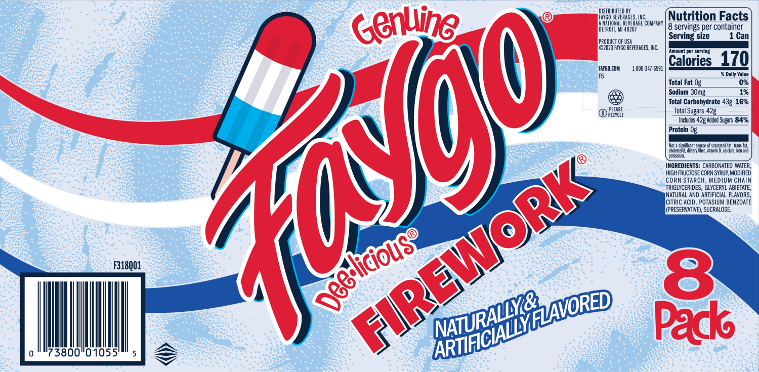 slide 4 of 5, Faygo Firework Soda 8 - 12 fl oz Cans, 8 ct; 12 oz