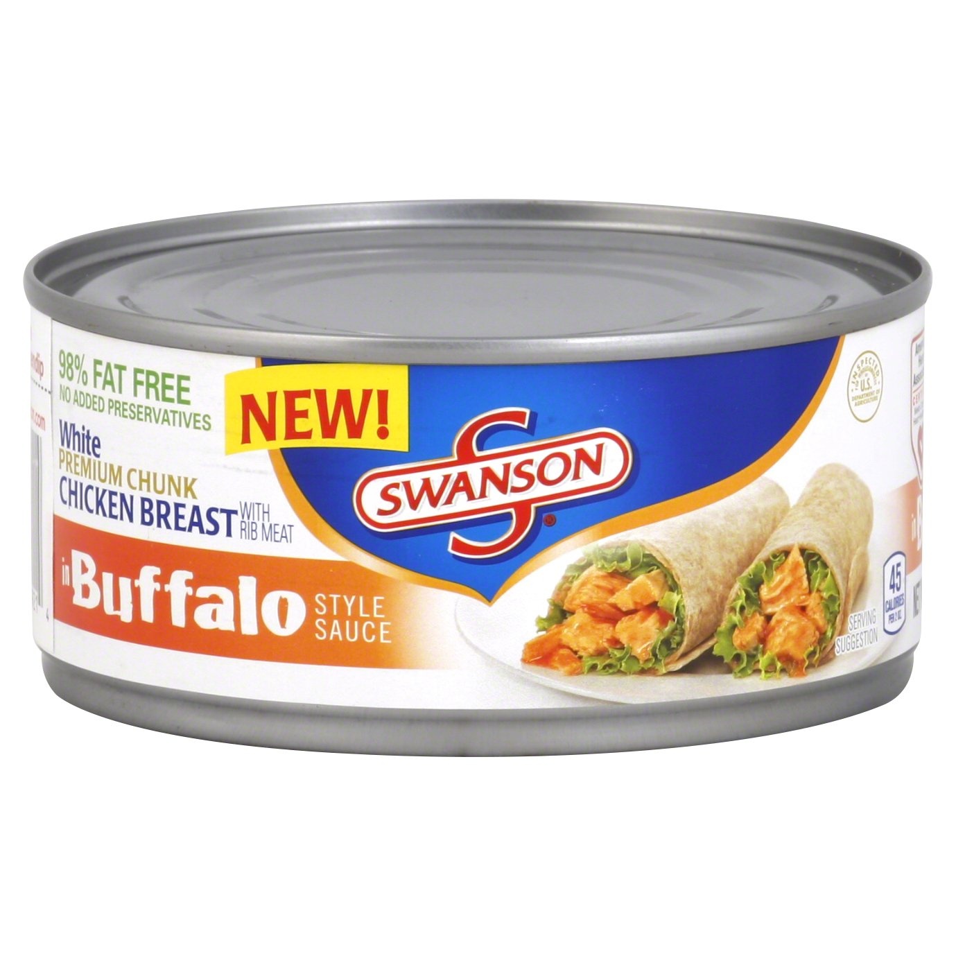 slide 1 of 4, Swanson White Premium Chunk Chicken Breast In Buffalo Style Sauce, 9.75 oz