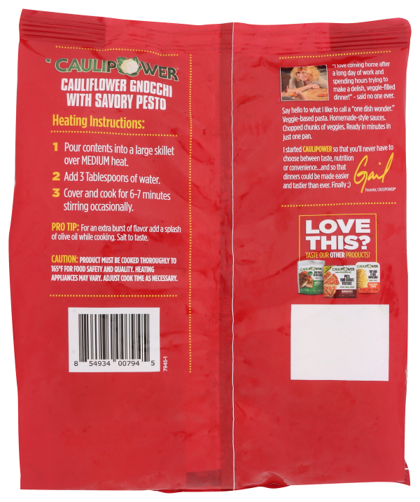 slide 10 of 10, CAULIPOWER Cauliflower Gnocchi with Savory Pesto Frozen Meal, 18 oz, 18 oz