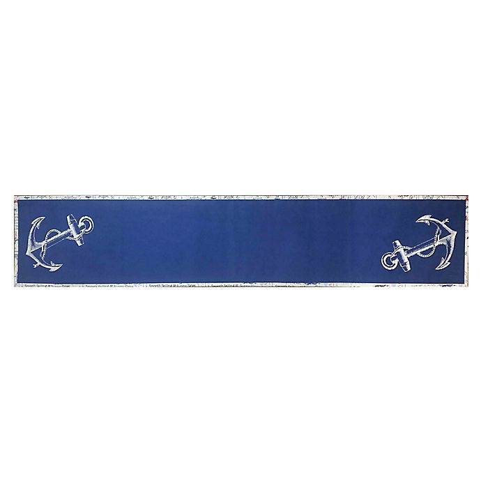 slide 2 of 3, Design Imports Anchor Table Runner, 72 in