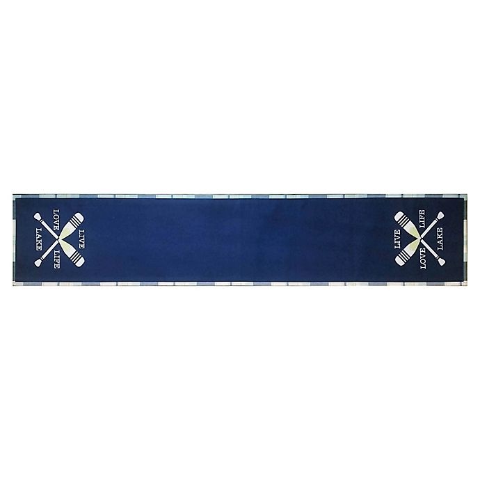 slide 5 of 6, Design Imports Oars Live Love Lake Table Runner, 90 in