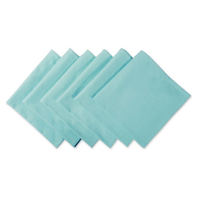 slide 1 of 5, Design Imports Basics Napkins - Aqua, 6 ct