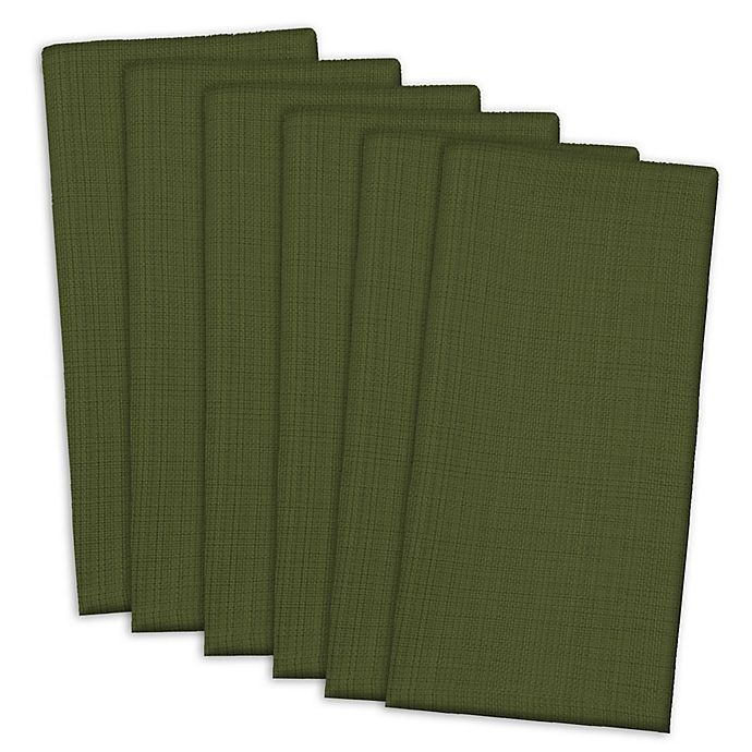 slide 1 of 1, Design Imports Variegated Napkins - Olive Green, 6 ct