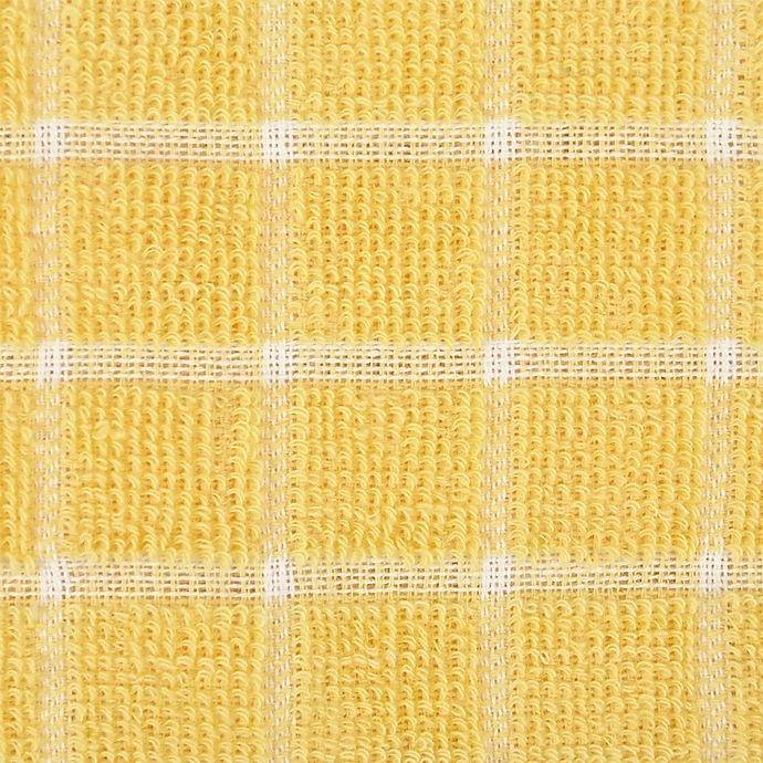 slide 3 of 3, Design Imports Windowpane Dish Cloth - Yellow, 6 ct