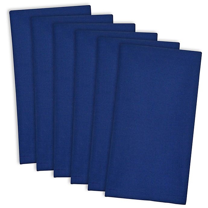 slide 1 of 1, Design Imports Basic Cotton Napkins - Anchor Blue, 6 ct