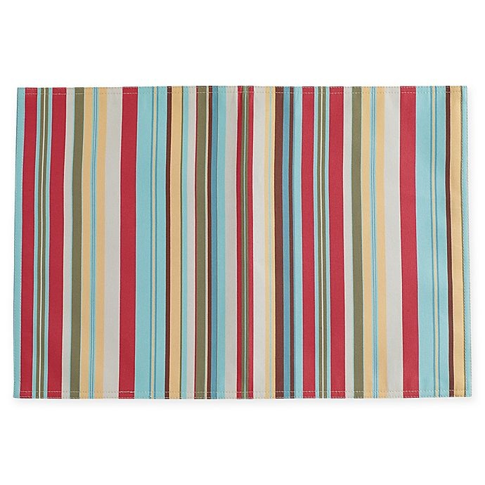 slide 1 of 3, Design Imports Summer Stripe Indoor/Outdoor Placemats, 4 ct