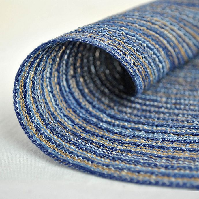 slide 3 of 5, Design Imports Variegated Round Placemats - Blue, 6 ct