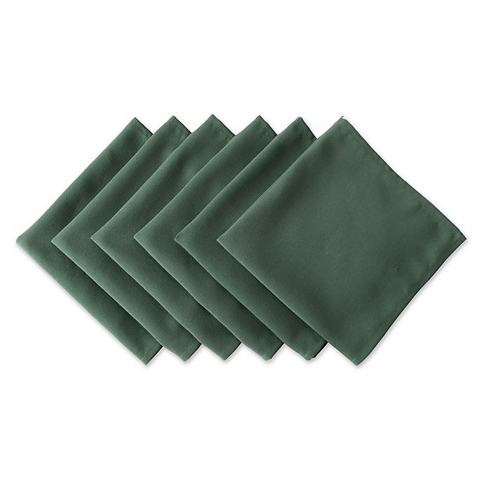 slide 1 of 5, Design Imports Finishing Touch Napkins - Green, 6 ct