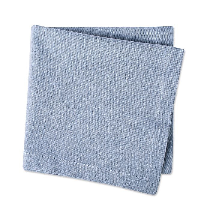 slide 3 of 5, Design Imports Chambray Napkins - Blue, 6 ct