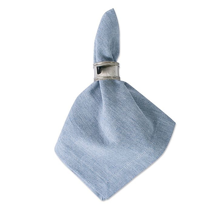 slide 5 of 5, Design Imports Chambray Napkins - Blue, 6 ct